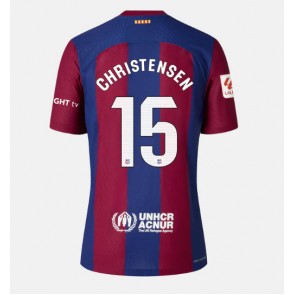 Barcelona Andreas Christensen #15 Replika Hjemmebanetrøje Dame 2023-24 Kortærmet